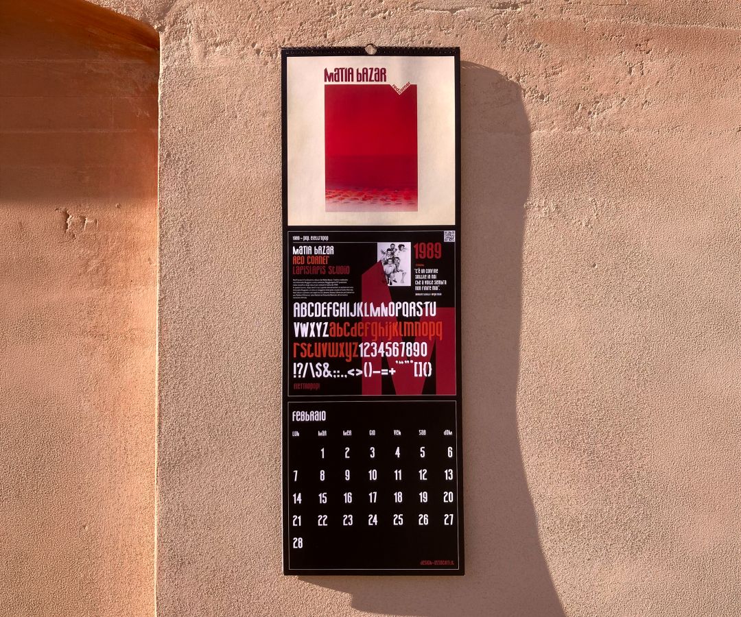 Calendario tipografico 2022 musica